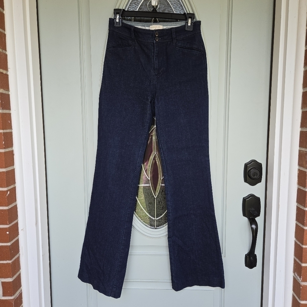 Anthropologie Essential Trouser Flare Leg Jeans